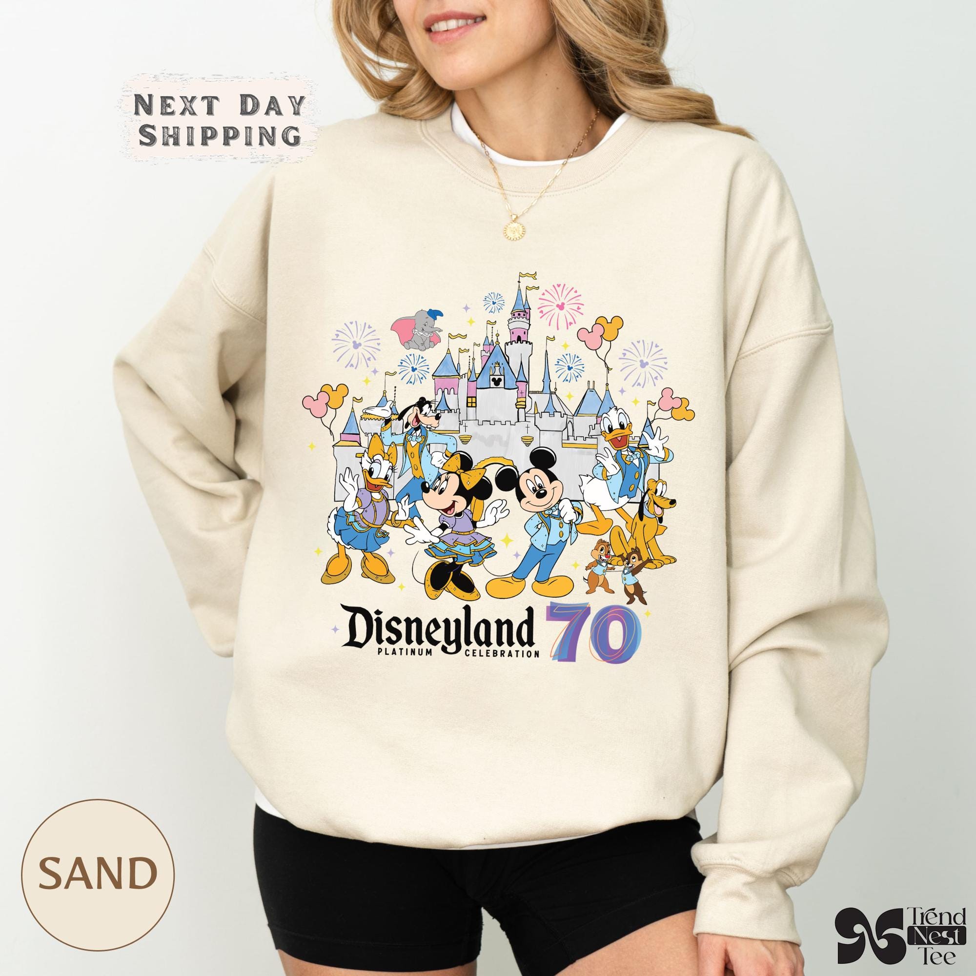 Disneyland 70th Anniversary Sweatshirt, Mickey and Friends