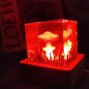 Atomic bomb resin night lights-Explosion Bomb resin lamp-3D resin LED home decor-nuke lamp fallout-Storm Cloud Lamp-Environmental friendly
