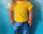 Skinny jeans and yellow basic tee