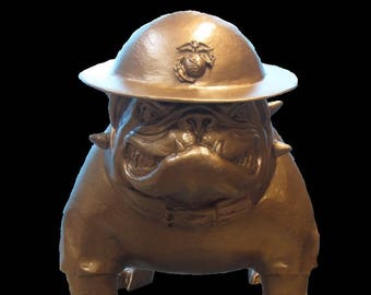 Sargeant Dawg ... USMC Military Style English Bulldog Mascot Trophy/Award
