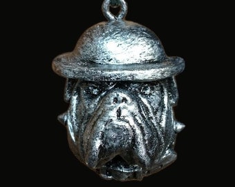 Heavy Duty Bulldog w/ Battle Helmet & Spiked Collar Ornament