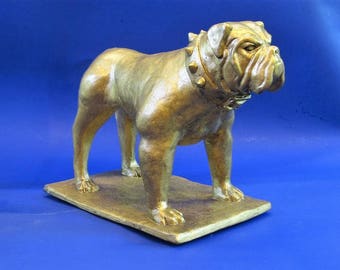 Godfather --- Personalized Bulldog Mascot Figurine Trophy/Award with Spiked Collar