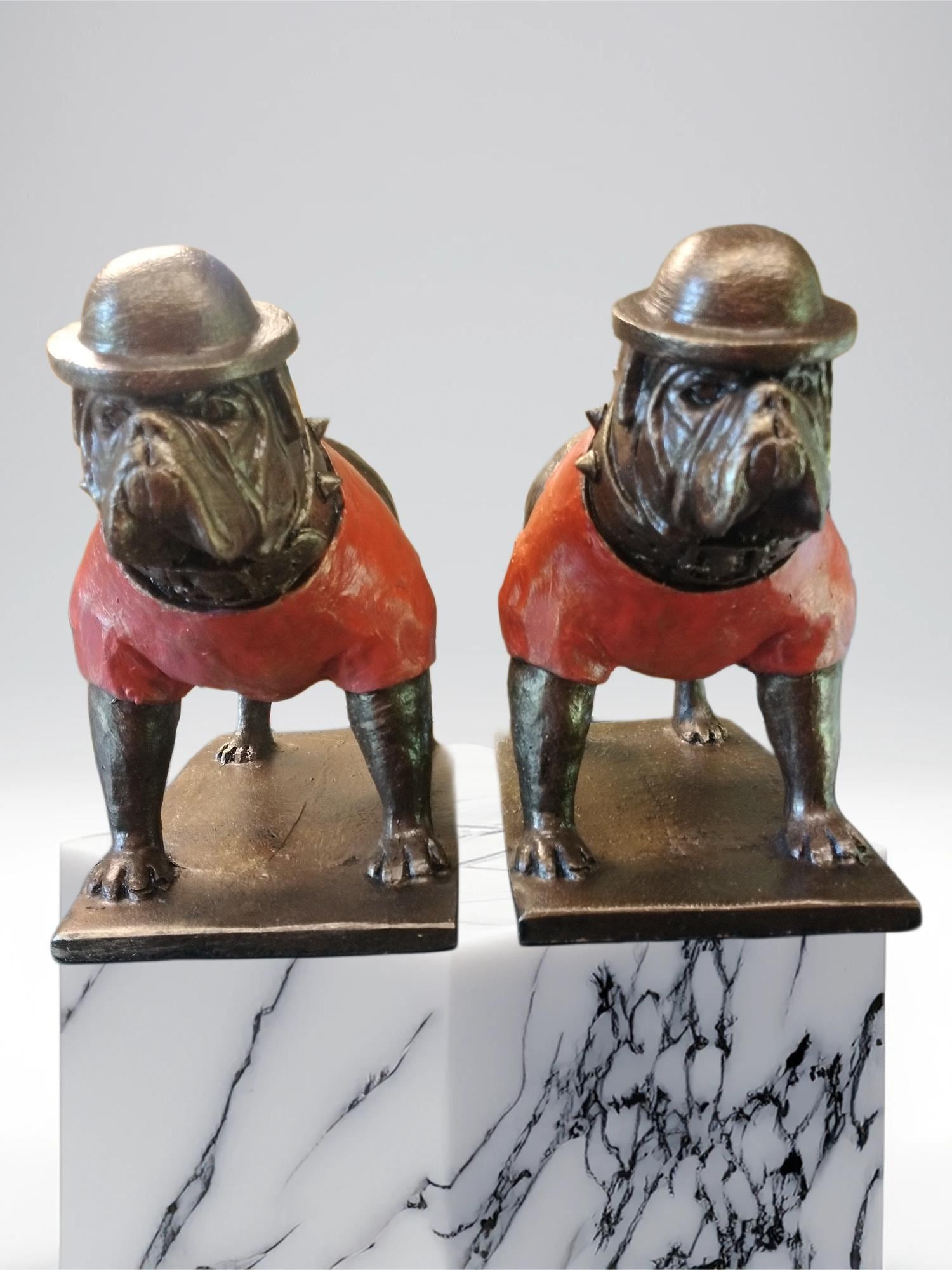 米軍　ブルドッグ置物 USMC Gen. Gray's Estate, Ceramic Bulldog With Warrior II Dog