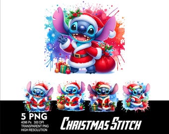 Punto di Natale 5 PNG Design per sublimazione Png 300DPI Alta risoluzione Png Tshirt Tazza Tumpler Stitch Design
