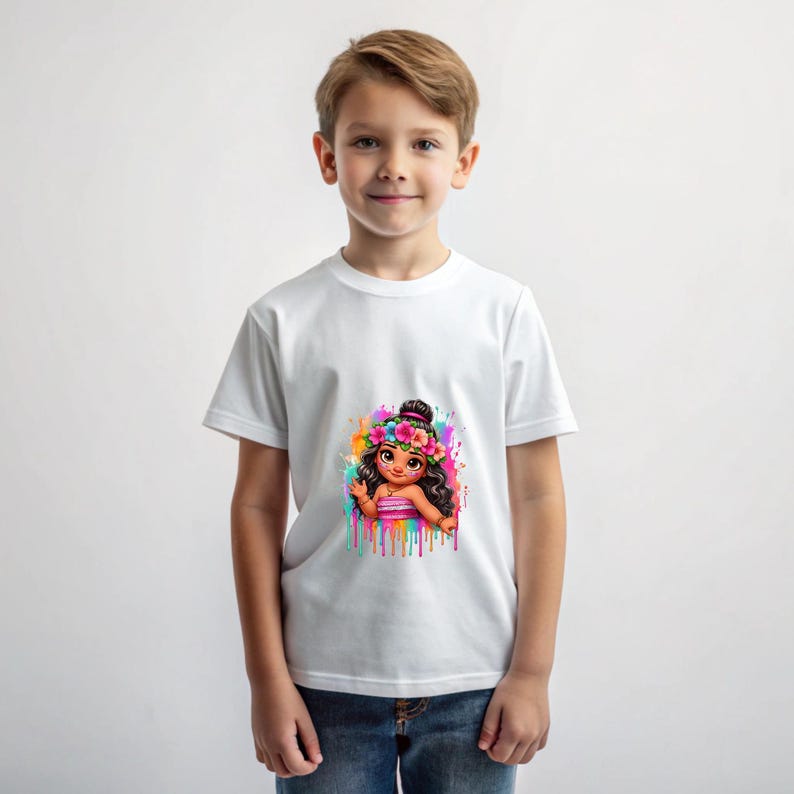 Prinsessan Vaiana Baby 5 PNG Design Sublimering Png 300 DPI Högupplöst Png T-shirt Mugg Tumpler Klistermärke Png Vaiana Prinsessdesign bild 7