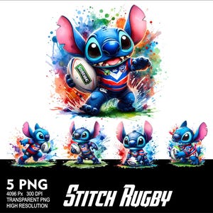 Point Rugby 5 PNG Design pour sublimation Png 300 DPI haute résolution Png Tshirt Mug Tumpler Stitch Kids Design Rugby Stitch