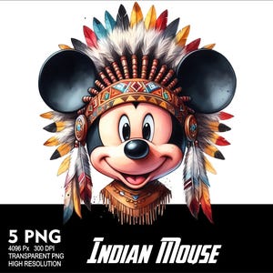 Indian Mickey Mouse 5 PNG-design för sublimering PNG 300 DPI högupplöst PNG-t-shirtmugg Tumpler-mus indisk design bild 5