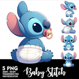 Baby Stitch 5 PNG Design Sublimation Png 300DPI High Resolution Png Tshirt Mug Tumpler Sticker Png Stitch Baby Design