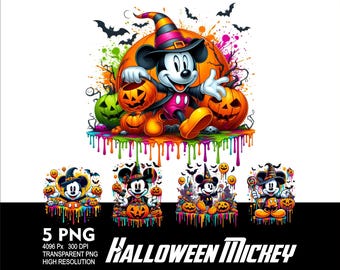 Halloween Mickey 5 PNG Design for Sublimation Png 300DPI High Resolution Png Tshirt Mug Tumpler Mouse Design