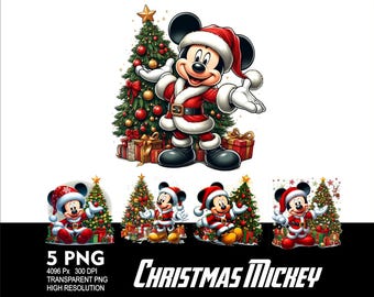 Christmas Mickey 5 PNG Design for Sublimation Png 300DPI High Resolution Png Tshirt Mug Tumpler Mouse Design
