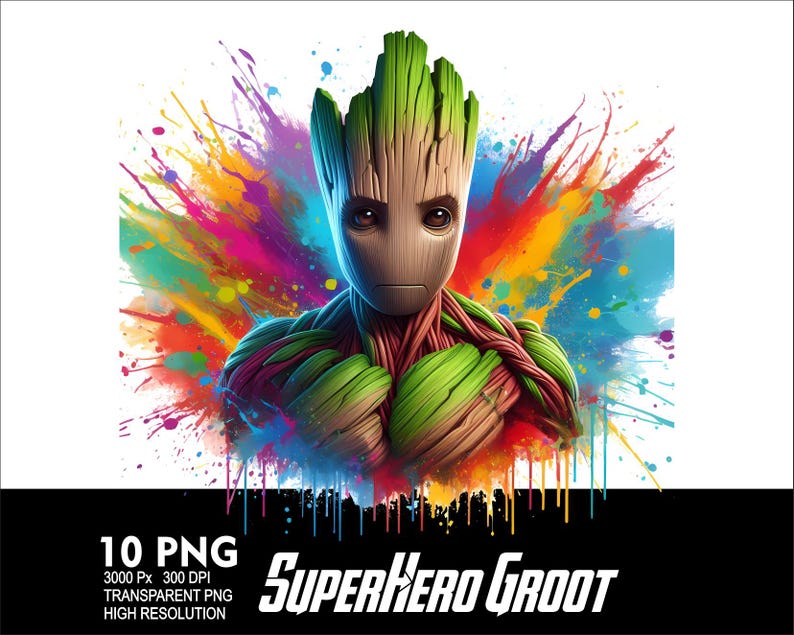 Superhero Groot 10 PNG Mouse Design for Sublimation Png 300DPI High ...