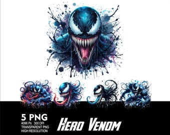 Hero Monster Venm Design 5 PNG Mouse Design for Sublimation Png 300DPI High Resolution Png Tshirt Mug Tumpler Hero Mpnster Png