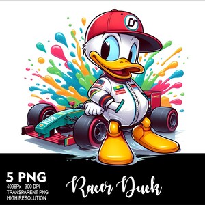 Racer Duck 5 PNG Design for Sublimation Png 300DPI High Resolution Png ...