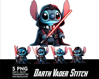 StarWars Darh Vader Stitch 5 PNG Clipart Design Png 300DPI High Resolution Png Tshirt Mug Tumpler Star Wars Stitch Design