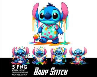 Stitch Baby 5 PNG Design Sublimation Png 300DPI High Resolution Png Tshirt Mug Tumpler Sticker Png Baby Stitch Design