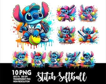 Softball Stitch 10 PNG Design for Sublimation Png 300DPI High Resolution Png Tshirt Mug Tumpler Stitch Softball Design