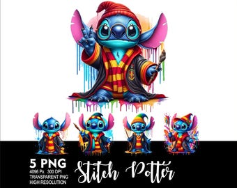 Wizard Stitch Potter 5 PNG Design for Sublimation Png 300DPI High Resolution Png Tshirt Mug Tumpler Stitch Wizard Design