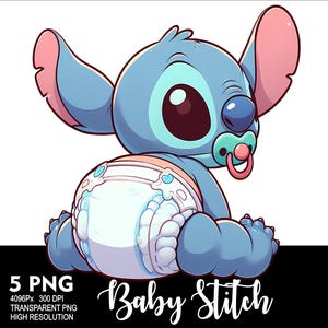 Baby Stitch 5 PNG Design Sublimation Png 300DPI High Resolution Png Tshirt Mug Tumpler Sticker Png Stitch Baby Design image 6