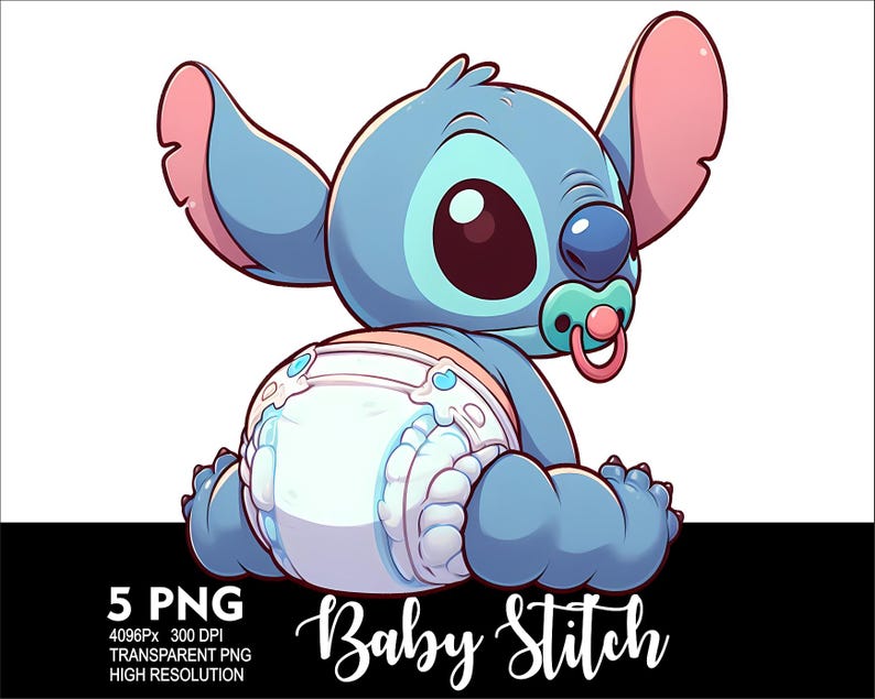 Baby Stitch 5 PNG Design Sublimation Png 300DPI High Resolution Png Tshirt Mug Tumpler Sticker Png Stitch Baby Design image 6