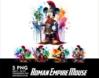 Roman Empire Mickey 5 PNG Design for Sublimation Png 300DPI High Resolution Png Tshirt Mug Tumpler Roman Empire Mouse Design