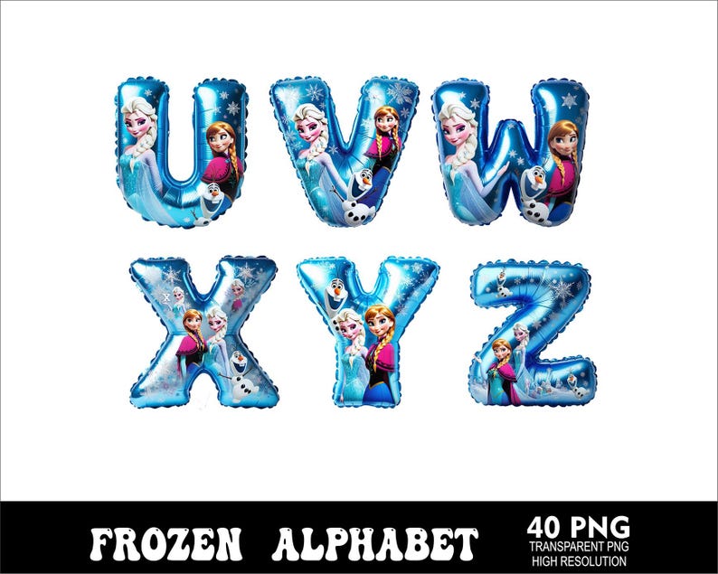 Cartoon Frozen Princess Alphabet PNG Letters Design Cars Letters Png ...