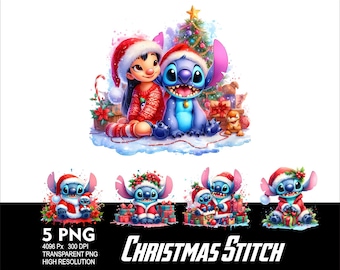 Punto di Natale 5 PNG Design per sublimazione Png 300DPI Alta risoluzione Png Tshirt Tazza Tumpler Stitch Design