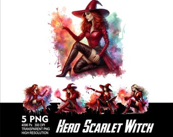 Superhero Scarlet Witch 5 PNG Mouse Design for Sublimation Png 300DPI High Resolution Png Tshirt Mug Tumpler Woman Hero Design Png