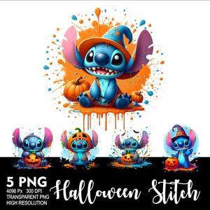 Halloween Stitch Pumpkin 5 PNG Design for Sublimation Png 300DPI High Resolution Png Tshirt Mug Tumpler Stitch Design