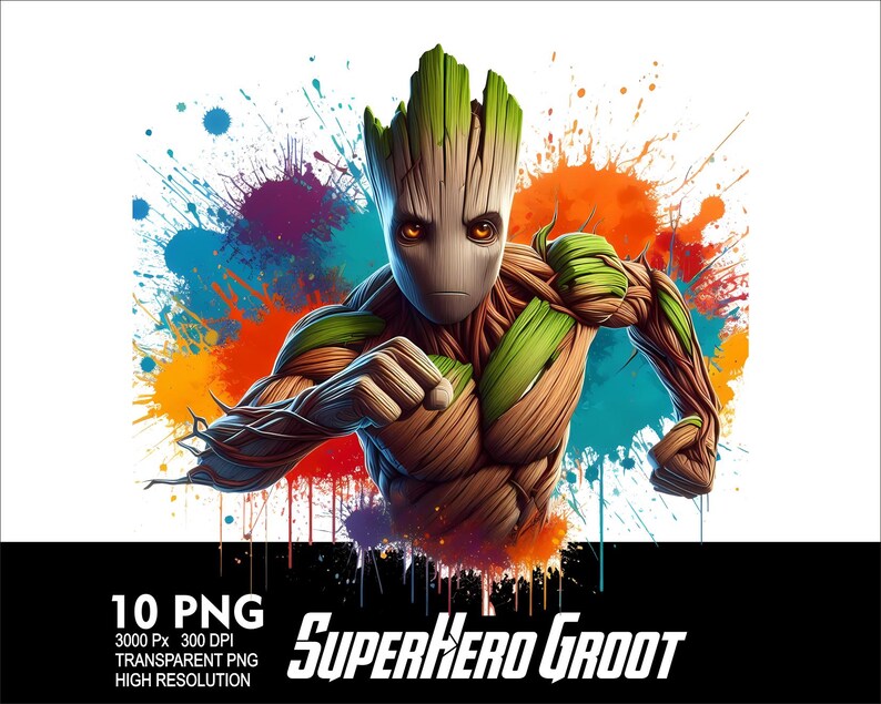 Superhero Groot 10 PNG Mouse Design for Sublimation Png 300DPI High ...