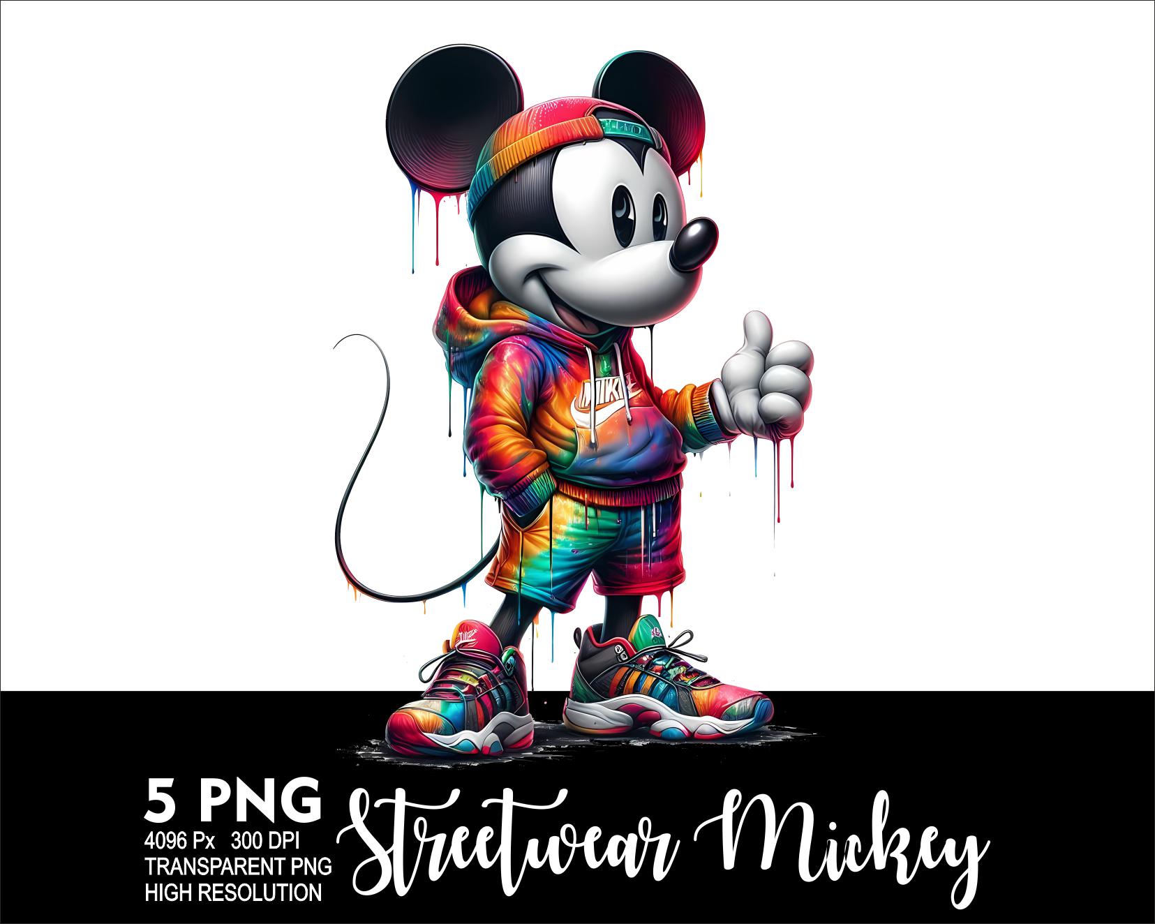 Streetwear Mickey 5 PNG Mouse Design for Sublimation Png