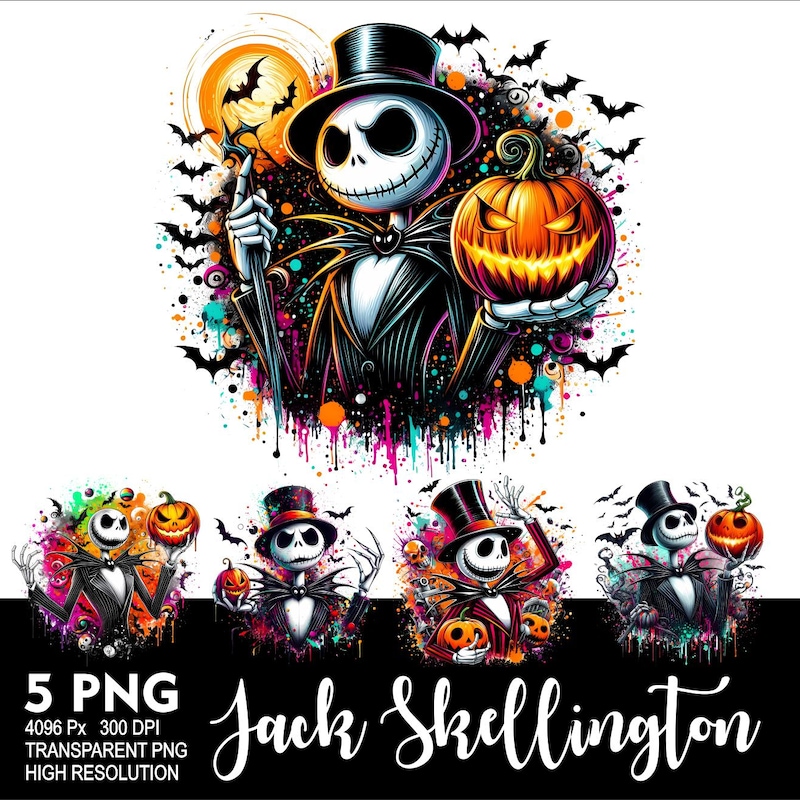 Jack Skellington Clipart - Etsy