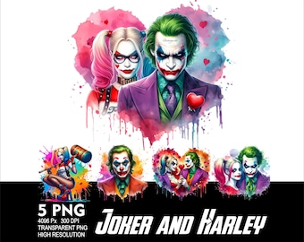 Superhero Girl Loves Joker 5 PNG Mouse Design for Sublimation Png 300DPI High Resolution Png Tshirt Mug Tumpler Hero Love joker Design