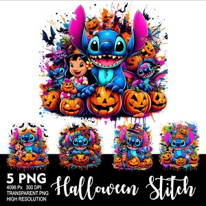Halloween Lilo Stitch 5 PNG Design for Sublimation Png 300DPI High Resolution Png Tshirt Mug Tumpler Stitch Design