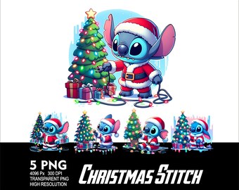 Punto luce natalizio 5 PNG Design per sublimazione Png 300DPI Alta risoluzione Png Tshirt Tazza Tumpler Stitch Design