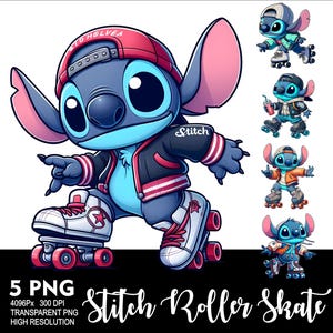 Stitch Roller Skates 5 PNG Design for Sublimation Png 300DPI High Resolution Png Tshirt Mug Tumpler Sticker Png Rollerskates Stitch Design