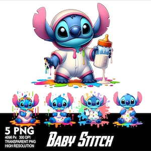 Baby Stitch Milk 5 PNG Design Sublimation Png 300DPI High Resolution Png Tshirt Mug Tumpler Sticker Png Stitch Baby Design
