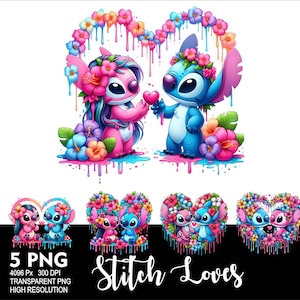 Loves Pink Stitch 5 PNG Design for Sublimation Png 300DPI High Resolution Png Tshirt Mug Tumpler Pink Stitch Girl Design