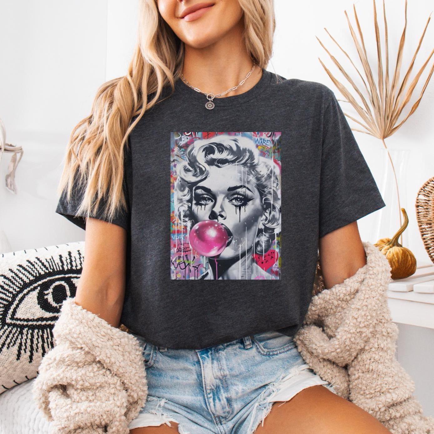 ヴィンテージ マリリン モンロー ポップアート Tシャツ：レトロ 