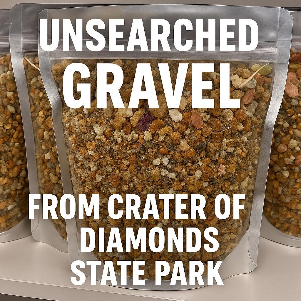 Crater of Diamonds Unsearched Gravel Bag - Garnet, Peridot