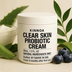 Clear Skin Probiotic Cream · Handmade Balancing Moisturizer with Galactomyces and Niacinamide