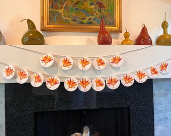 Thanksgiving Turkey Banner, Fall Garland (Digital Download)