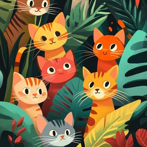Jungle Cats Wallet Phone Case: Tropical Palm Design