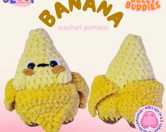DIGITAL DOWNLOAD- Bobbert Banana Fruity Belly Buddies Amigurumi Crochet Pattern