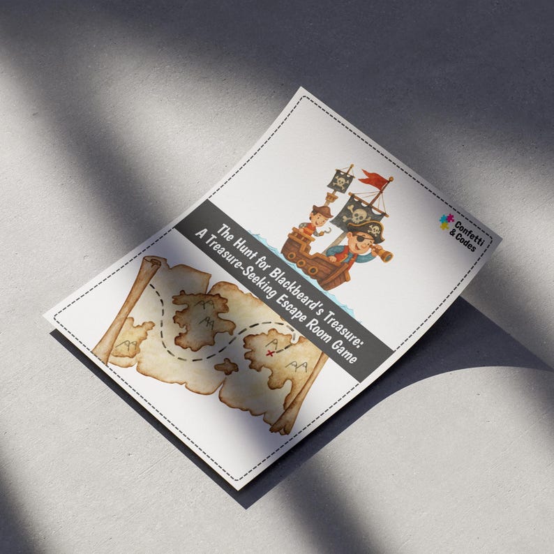Pirate Treasure Hunt: Printable Escape Room Game for Kids (PDF Download ...