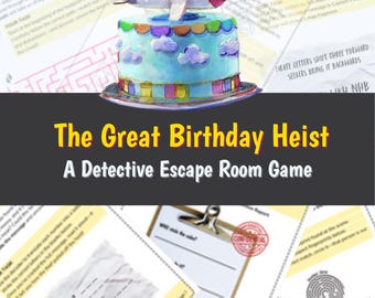 Kids Mystery Game: Who Stole the Birthday Cake? Printable Escape Room (PDF Download)