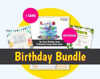 Birthday Escape Room Game: Printable Detective Party Kit (Digital Download)