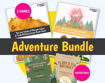 Kids Escape Room Bundle: Pharao & Camp Abenteuer Spiele (PDF Download)