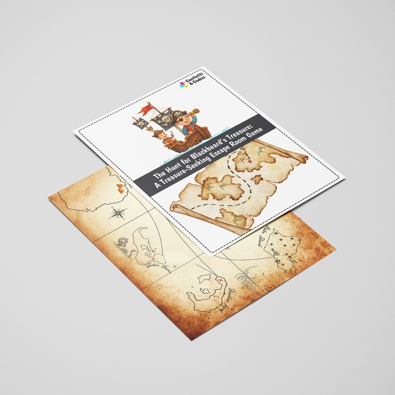 Pirate Treasure Hunt: Printable Escape Room Game for Kids (PDF Download ...