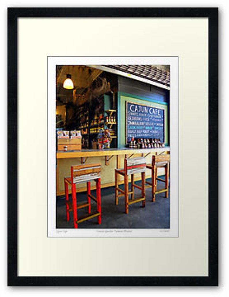 New Orleans Photography, 8x10 in Digital download, French Quarter, French Market Cajun Cafe Sandra L Russell Photography image 4