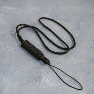 Custom Paracord ID Lanyard, Badge Holder Id Keychain Necklace with Microcord Loop, High Quality Lanyard, Multi Purpose lanyard, +26 Colors